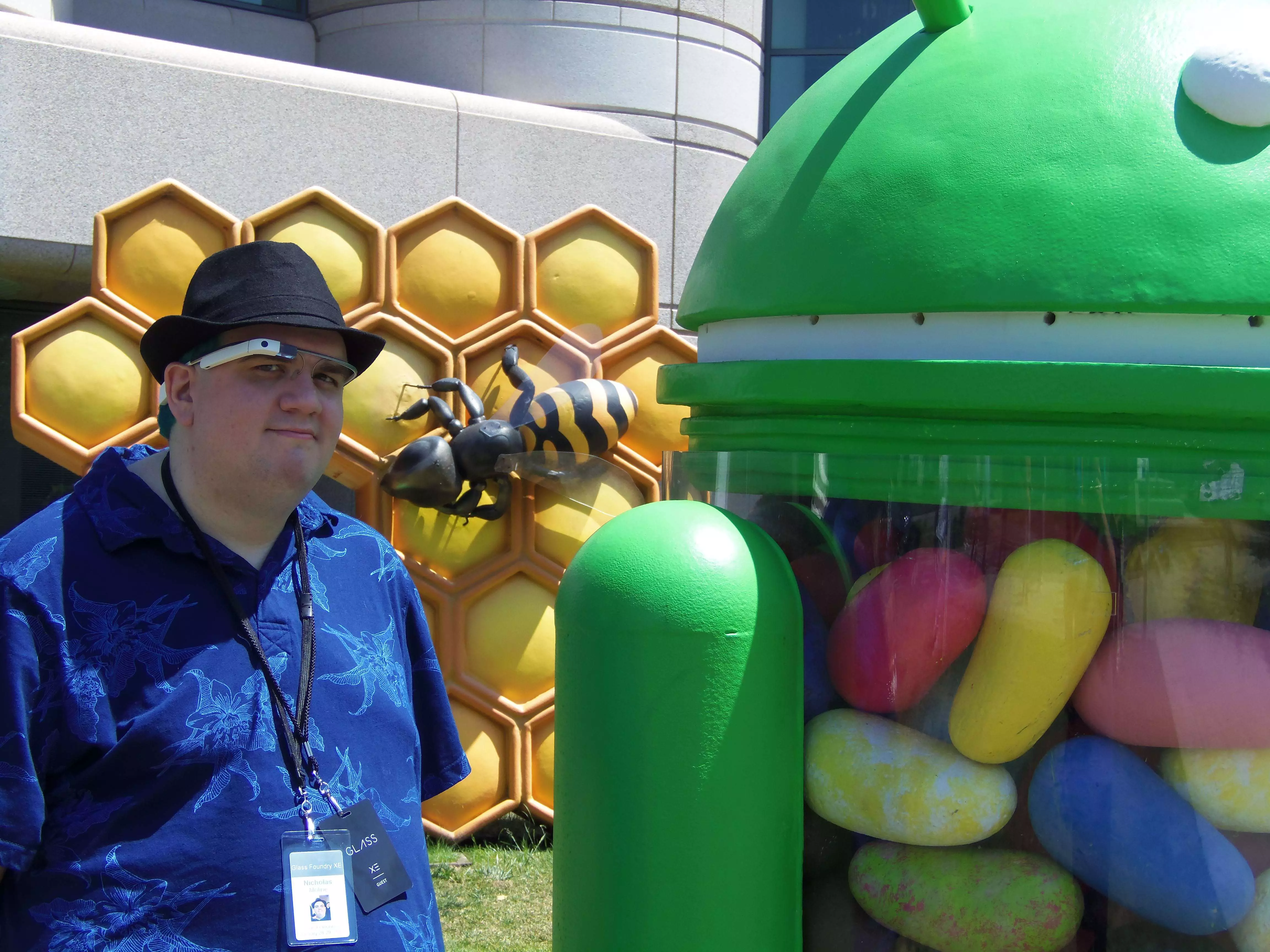 Nick at the Googleplex after picking up Google Glass