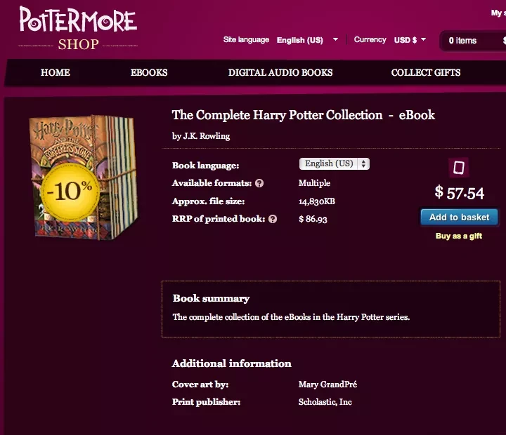 The Pottermore Shop