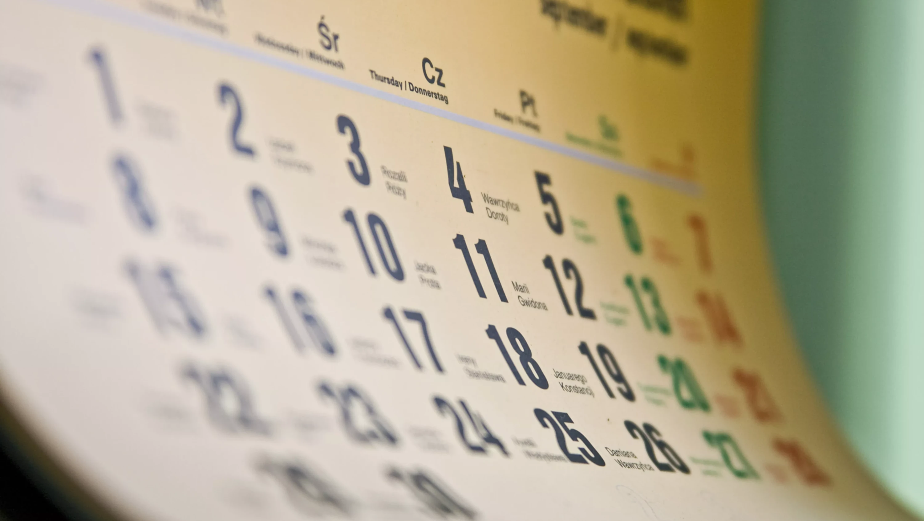 One Year Post-Op Calendar Stock Image