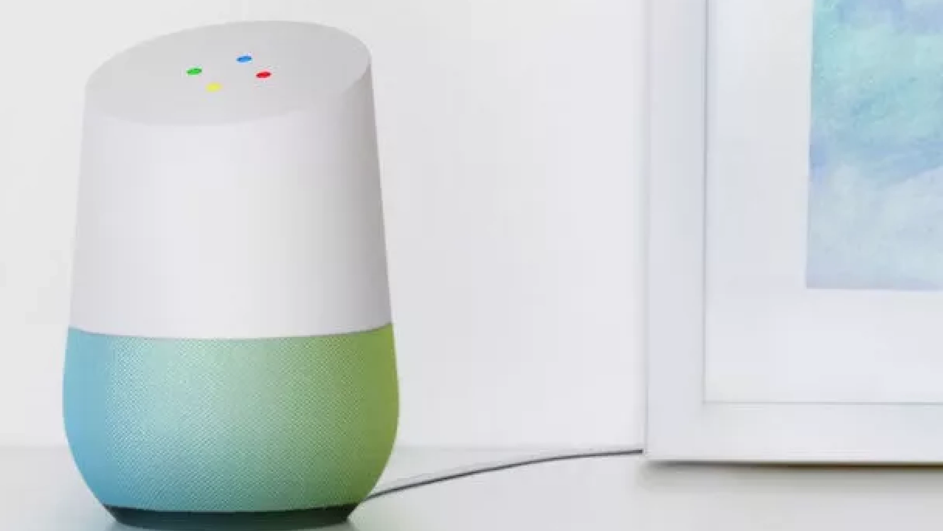 Google Home on a shelf