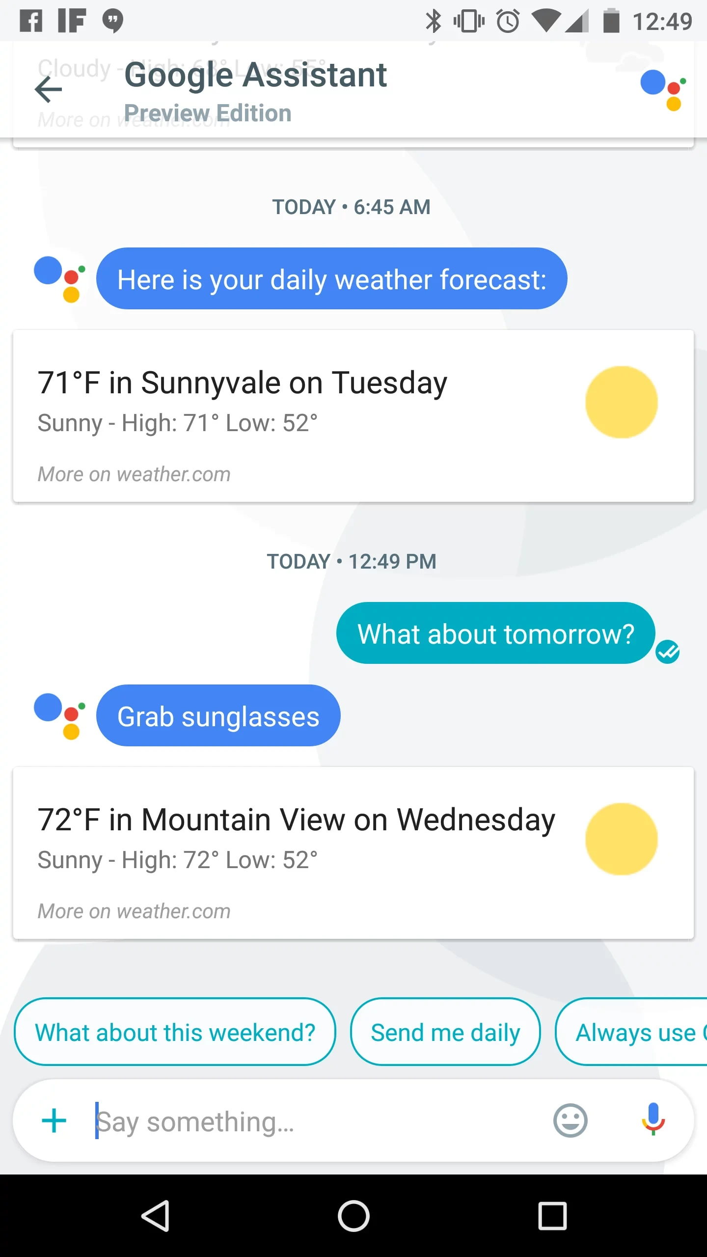 Google Assistant in the Allo Instant Messager